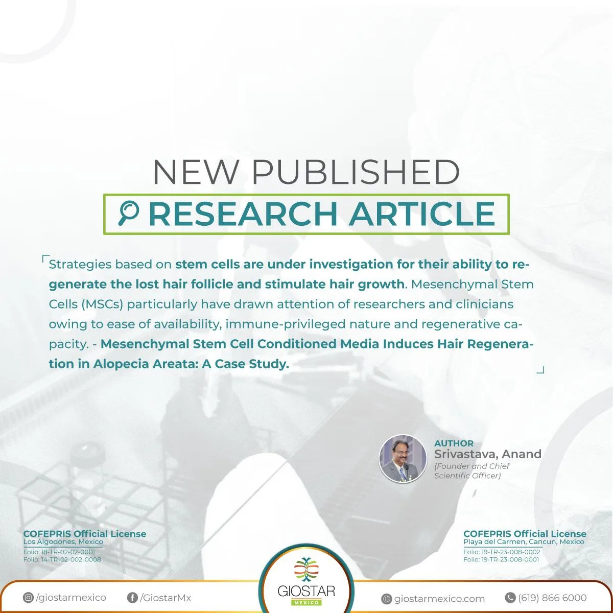 Stem cell therapy research by Giostar