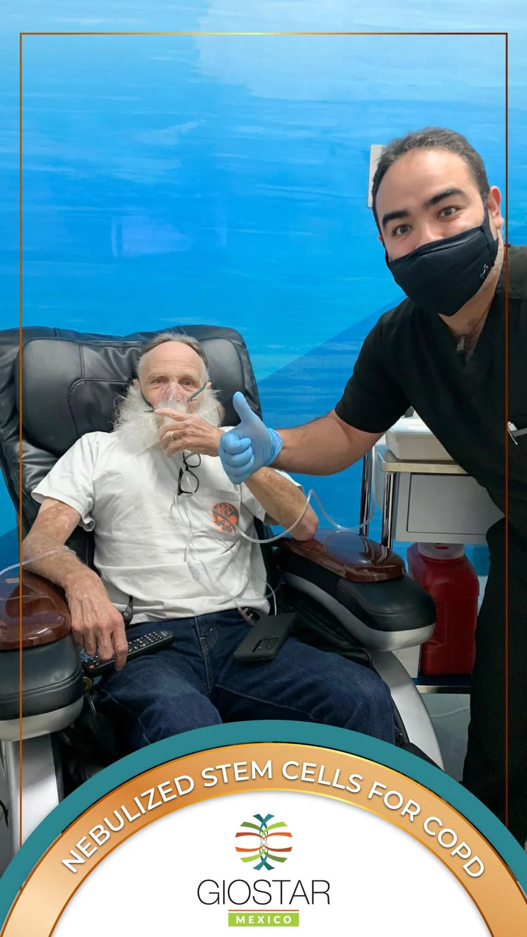 Stem cell therapy for COPD with patient and doctor