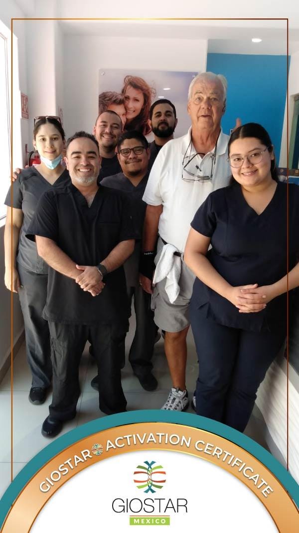 Stem cell therapy patient with medical staff in Los Algodones Clinic, Giostar Mexico