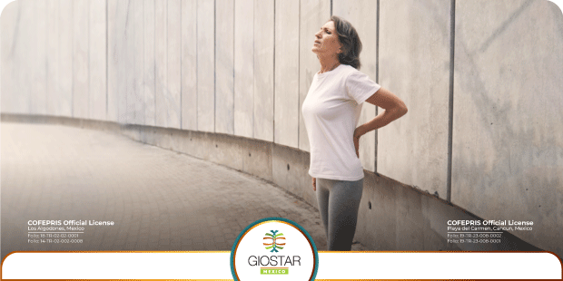 Person with back pain