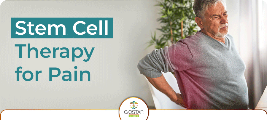 Men with back pain and text