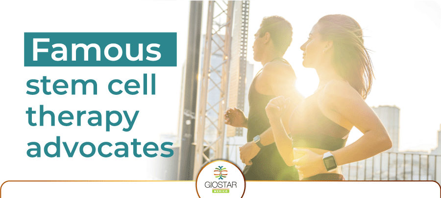 dos personas ejercitandose bajo al aire libre con letras de fondo